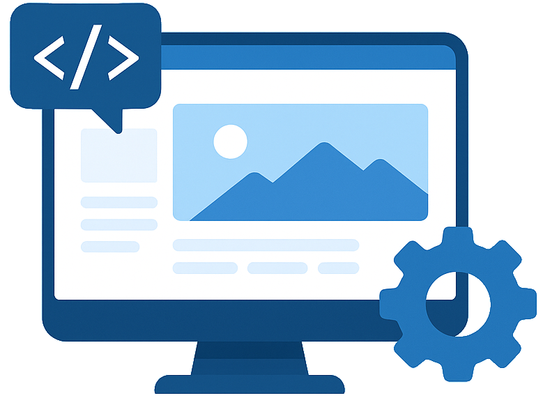 Sitio web en pantalla